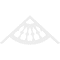 Ekena Millwork Pitch Classic Wagon Wheel Architectural Grade PVC Gable Pediment, 48"W x 22"H x 1"P (11/12) GPP048X022X100CWW - alternate 2
